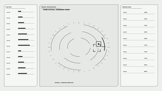 Monochrome tactical targeting interface with radial grid — free 3840x2160 4K wallpaper image