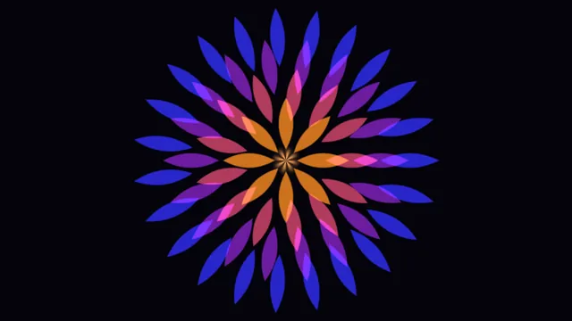 Radial petal geometry in blue and violet — free 3840x2160 4K wallpaper image