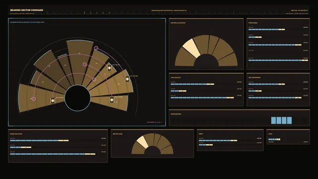 Bearing sector command interface dashboard — free 3840x2160 4K wallpaper image
