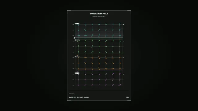 Core ladder field with colour-coded vector rows — free 3840x2160 4K wallpaper image