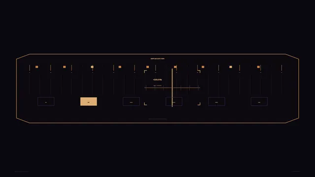 Doppler gate tape interface in amber geometry — free 3840x2160 4K wallpaper image