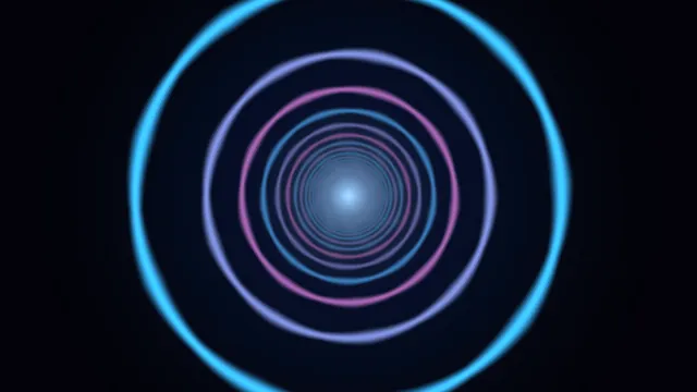 Concentric neon rings around a blue light — free 3840x2160 4K wallpaper image