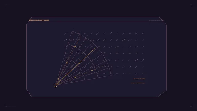 Directional beam planner with radial signal geometry — free 3840x2160 4K wallpaper image