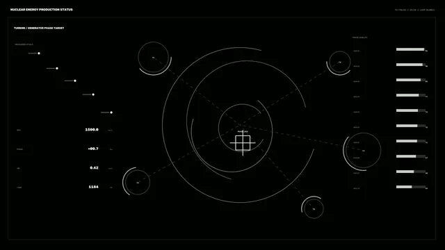 Monochrome turbine phase control interface — free 3840x2160 4K wallpaper image