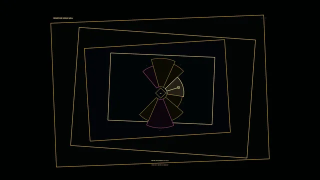 Concentric technical rectangles with radial sectors — free 3840x2160 4K wallpaper image