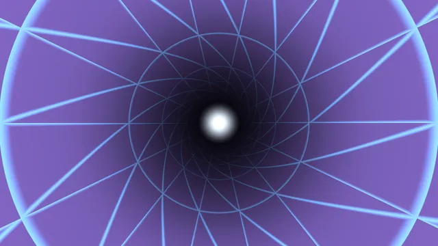 Violet radial tunnel with cyan geometric lines — free 3840x2160 4K wallpaper image