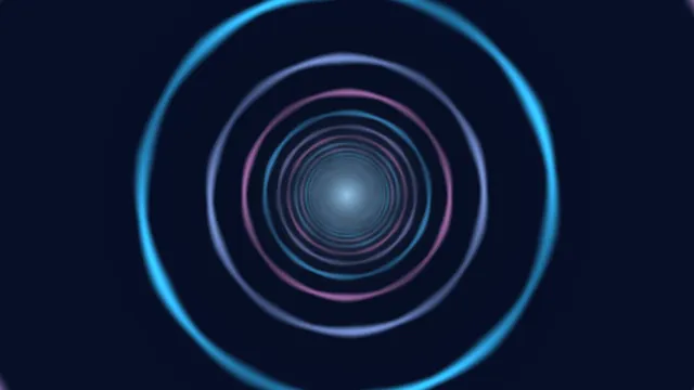 Concentric neon rings around a blue light core — free 3840x2160 4K wallpaper image