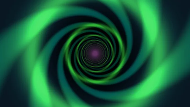 Green concentric spiral with violet centre — free 3840x2160 4K wallpaper image