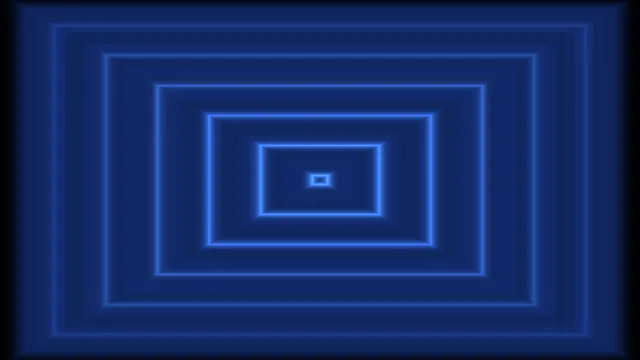 Glowing blue concentric rectangular tunnel — free 3840x2160 4K wallpaper image