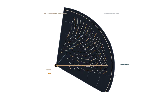 Orbital vector field with curved power geometry — free 3840x2160 4K wallpaper image