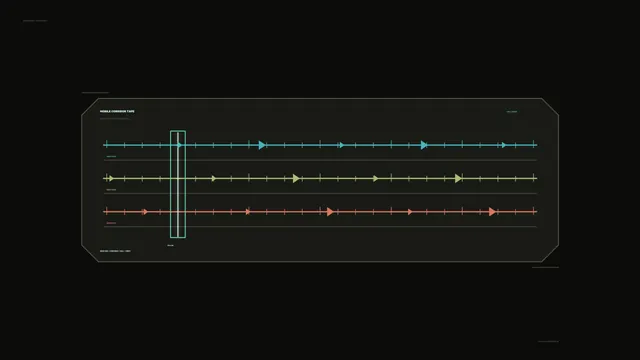Minimalist neon corridor timeline schematic — free 3840x2160 4K wallpaper image