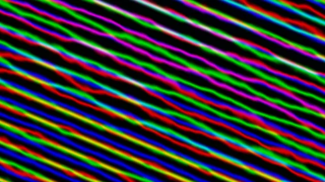 Diagonal neon wave bands on black — free 3840x2160 4K wallpaper image