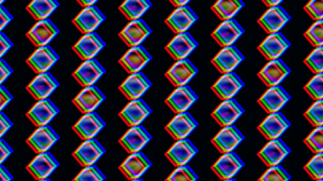 Chromatic diamond chain pattern on black — free 3840x2160 4K wallpaper image