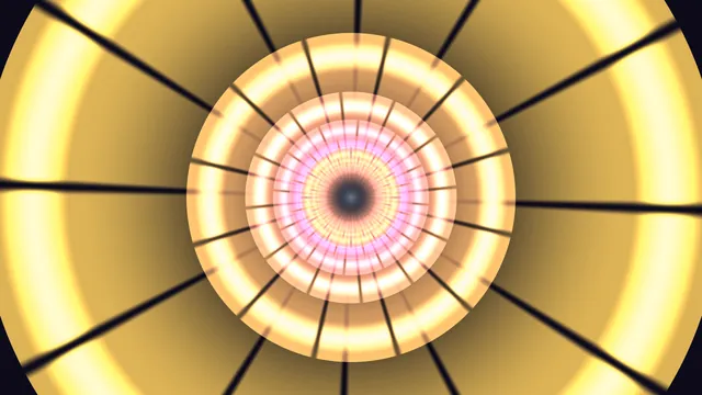 Concentric golden tunnel with radial spokes — free 3840x2160 4K wallpaper image