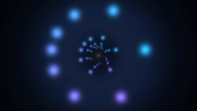 Orbital blue and violet lights on a dark field — free 3840x2160 4K wallpaper image