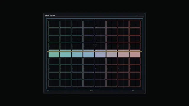 Chromatic lane grid with central signal band — free 3840x2160 4K wallpaper image