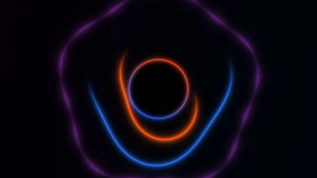 Concentric neon rings on a black field — free 3840x2160 4K wallpaper image