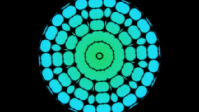 Cyan and green concentric radial mosaic — free 3840x2160 4K wallpaper image