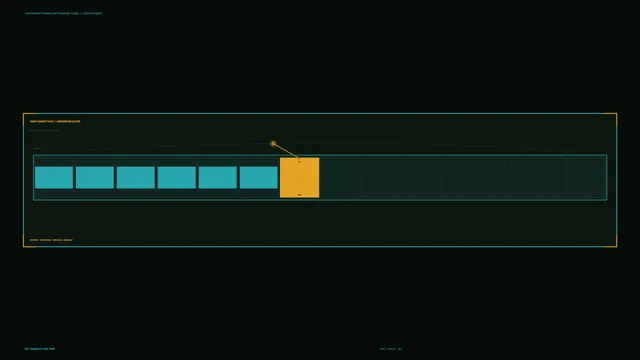 Segmented gate control panel in cyan and amber — free 3840x2160 4K wallpaper image