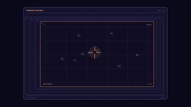 Impedance lock nest technical grid display — free 3840x2160 4K wallpaper image