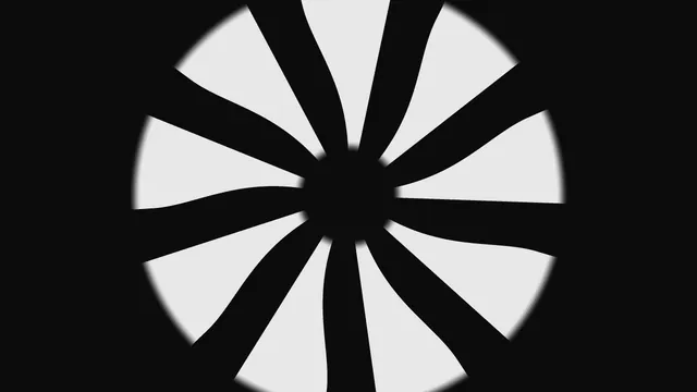 Black and white radial pinwheel geometry — free 3840x2160 4K wallpaper image