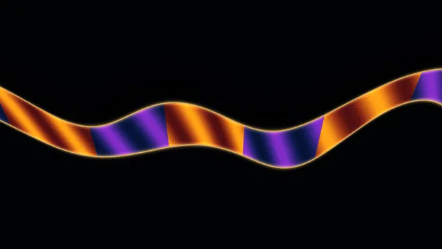 Glowing orange and purple wave on black — free 3840x2160 4K wallpaper image