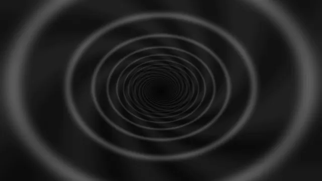 Concentric graphite rings in a deep radial tunnel — free 3840x2160 4K wallpaper image