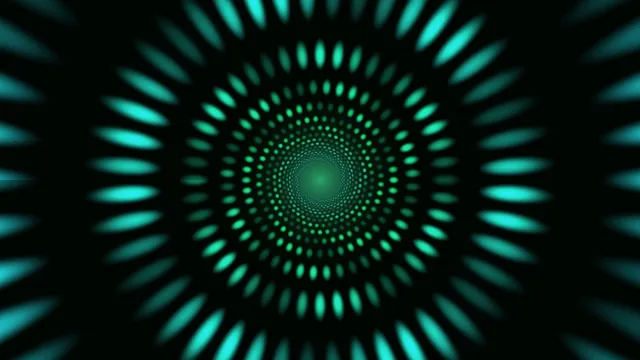 Concentric teal light ring tunnel — free 3840x2160 4K wallpaper image