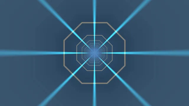 Cyan radial grid with concentric octagons — free 3840x2160 4K wallpaper image