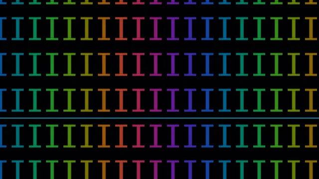 Repeated rainbow brackets on a black grid — free 3840x2160 4K wallpaper image