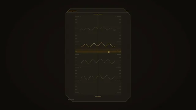 Amber waveform interface on a dark field — free 3840x2160 4K wallpaper image