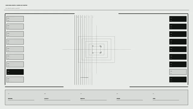 Monochrome signal targeting interface with orbital grid — free 3840x2160 4K wallpaper image