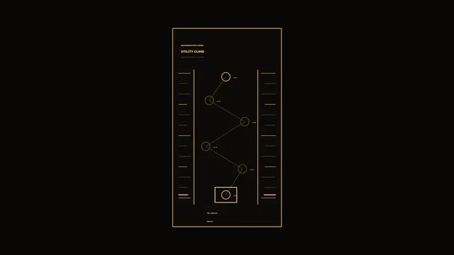 Black utility chart with amber route geometry — free 3840x2160 4K wallpaper image