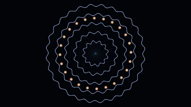 Concentric blue wave rings with amber points — free 3840x2160 4K wallpaper image
