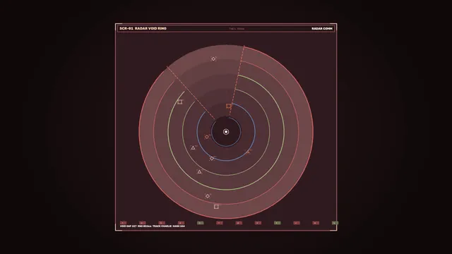 Concentric radar rings in a dark technical display — free 3840x2160 4K wallpaper image