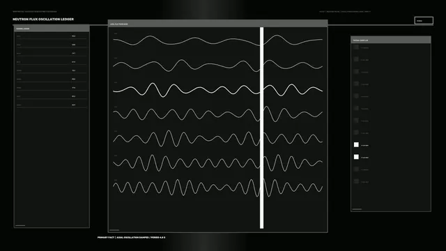 Neutron flux oscillation monitoring dashboard — free 3840x2160 4K wallpaper image