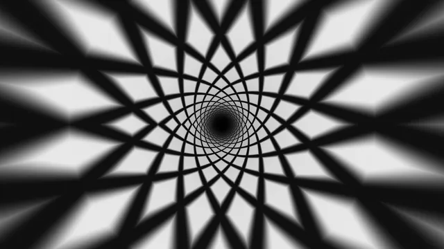 Monochrome geometric spiral tunnel — free 3840x2160 4K wallpaper image