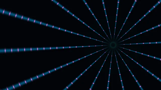 Cyan and magenta radial light array — free 3840x2160 4K wallpaper image