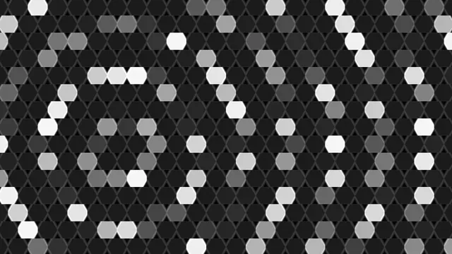Monochrome hexagon and triangle lattice pattern — free 3840x2160 4K wallpaper image
