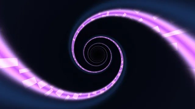Violet spiral rings with luminous segmented arcs — free 3840x2160 4K wallpaper image