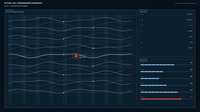 Hydrogen Fuel Cell Performance Interface — free 3840x2160 4K wallpaper image