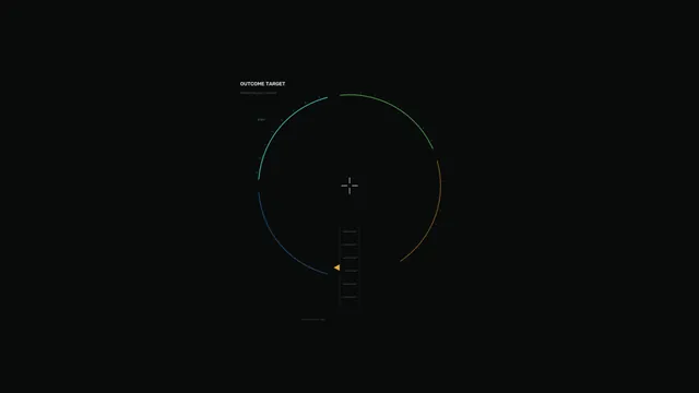 Multicolor circular targeting interface on black — free 3840x2160 4K wallpaper image