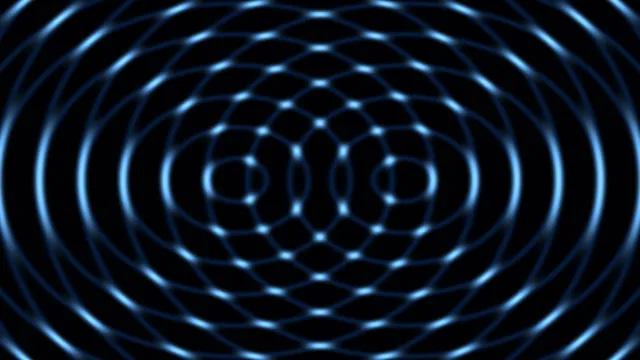 Blue concentric lattice on a black field — free 3840x2160 4K wallpaper image