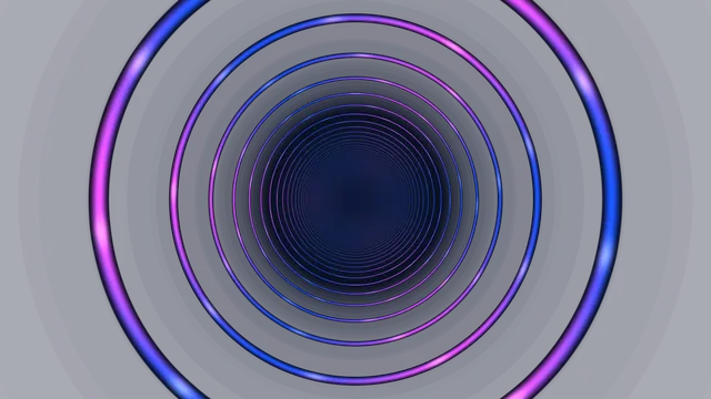 Neon concentric rings in a deep blue field — free 3840x2160 4K wallpaper image