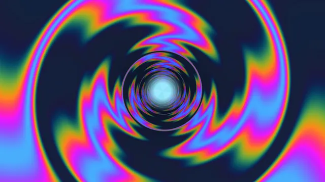 Neon vortex with concentric light rings — free 3840x2160 4K wallpaper image