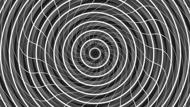 Concentric monochrome vortex with curved white lines — free 3840x2160 4K wallpaper image