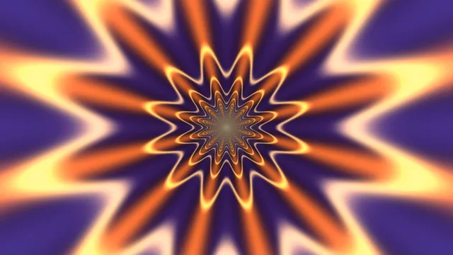 Radial orange and gold geometric bloom — free 3840x2160 4K wallpaper image
