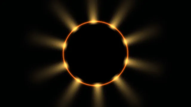 Orange luminous ring with radial golden beams — free 3840x2160 4K wallpaper image