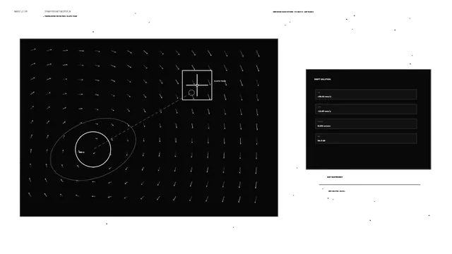 Monochrome satellite vector field and orbit map — free 3840x2160 4K wallpaper image