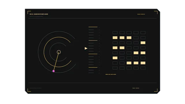 Orbital route dashboard with circular radar geometry — free 3840x2160 4K wallpaper image
